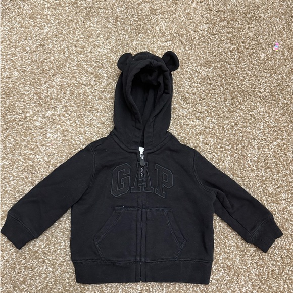 GAP Other - Baby GAP Black Bear Ears Hoodie Sweatshirt